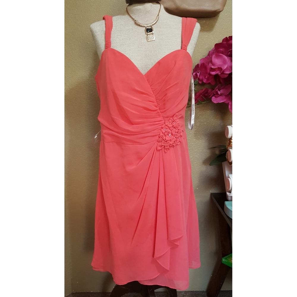 DAVID'S BRIDAL Sz 12 color GUAVA